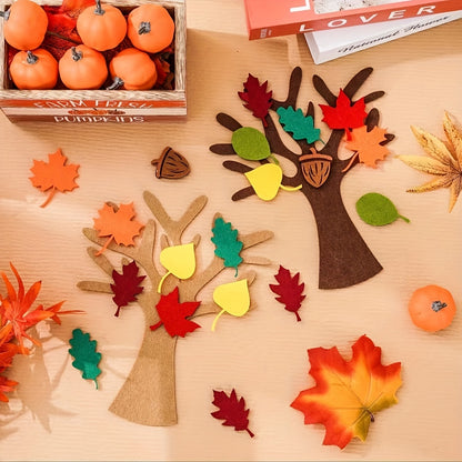 96pcs Autumn Thank You Tree Felt Craft Kit