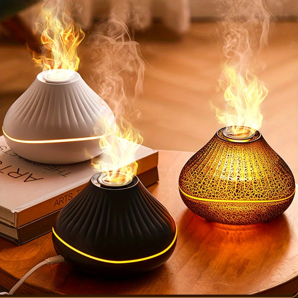 Air Simulation Flame Aromatherapy Volcano Essential Oil Diffuser