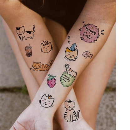 60 Sheets 1000+ Patterns Cute Cartoon Temporary Tattoos