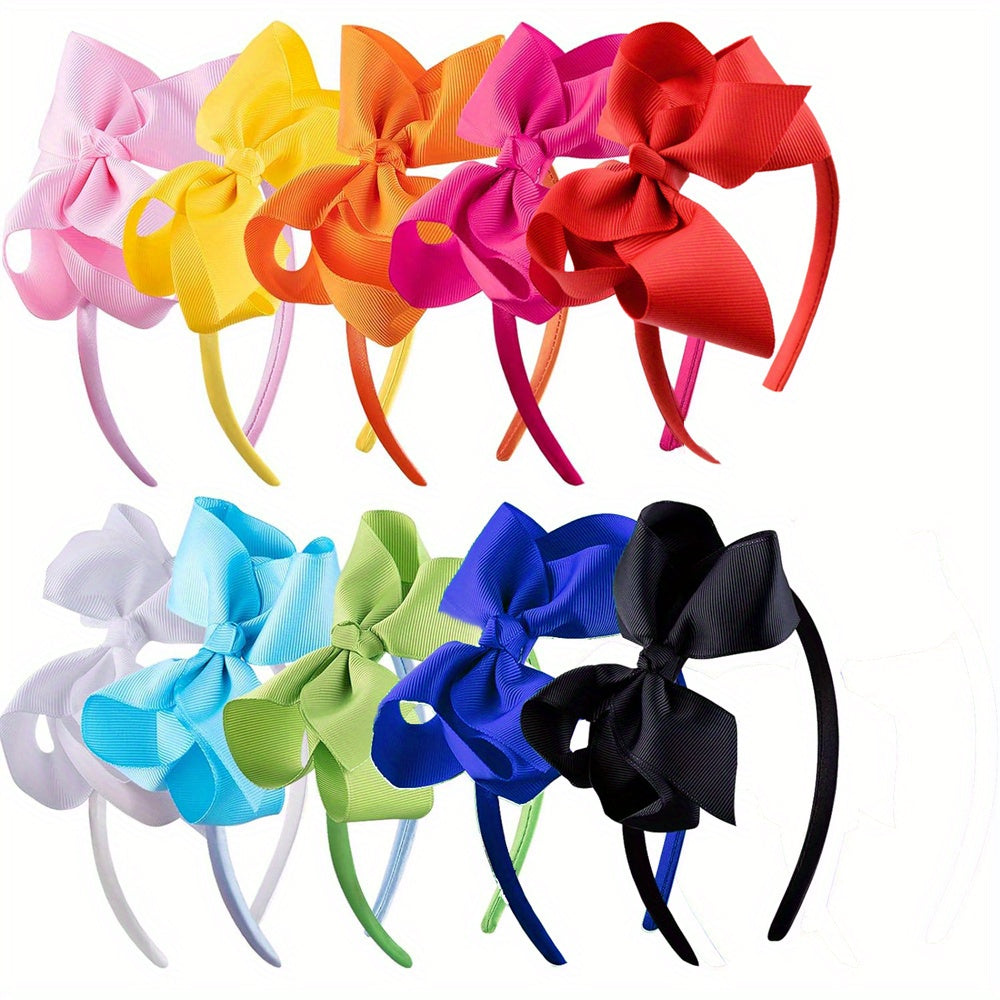 10pcs/pack Headbands With Ribbon Bow