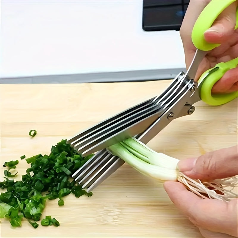 1set Stainless Steel Kitchen Scissors with 5 Layers