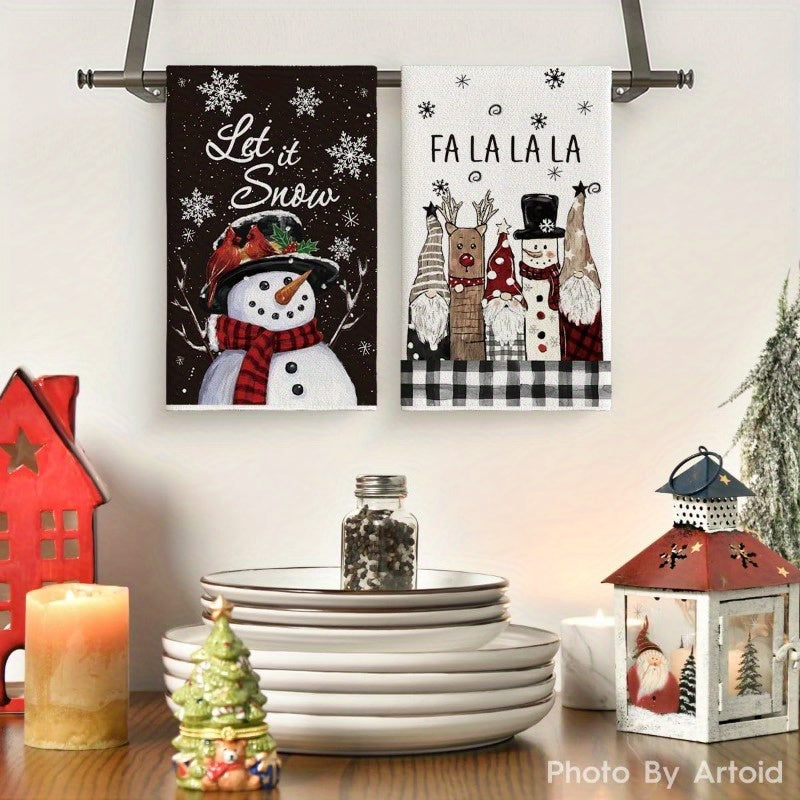 6pcs Set Merry Christmas Kitchen Towels