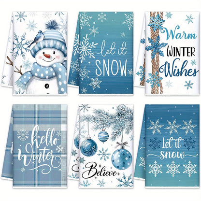 6-Pack Winter Holiday Kitchen Towels Set