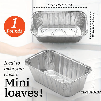 50 Pack Mini Loaf Pans with Liners