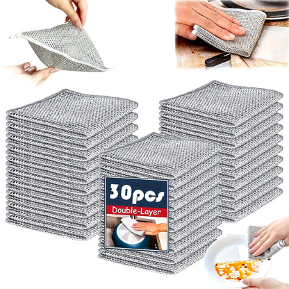 30pcs  Multipurpose Non Scratch Wire Dishcloth