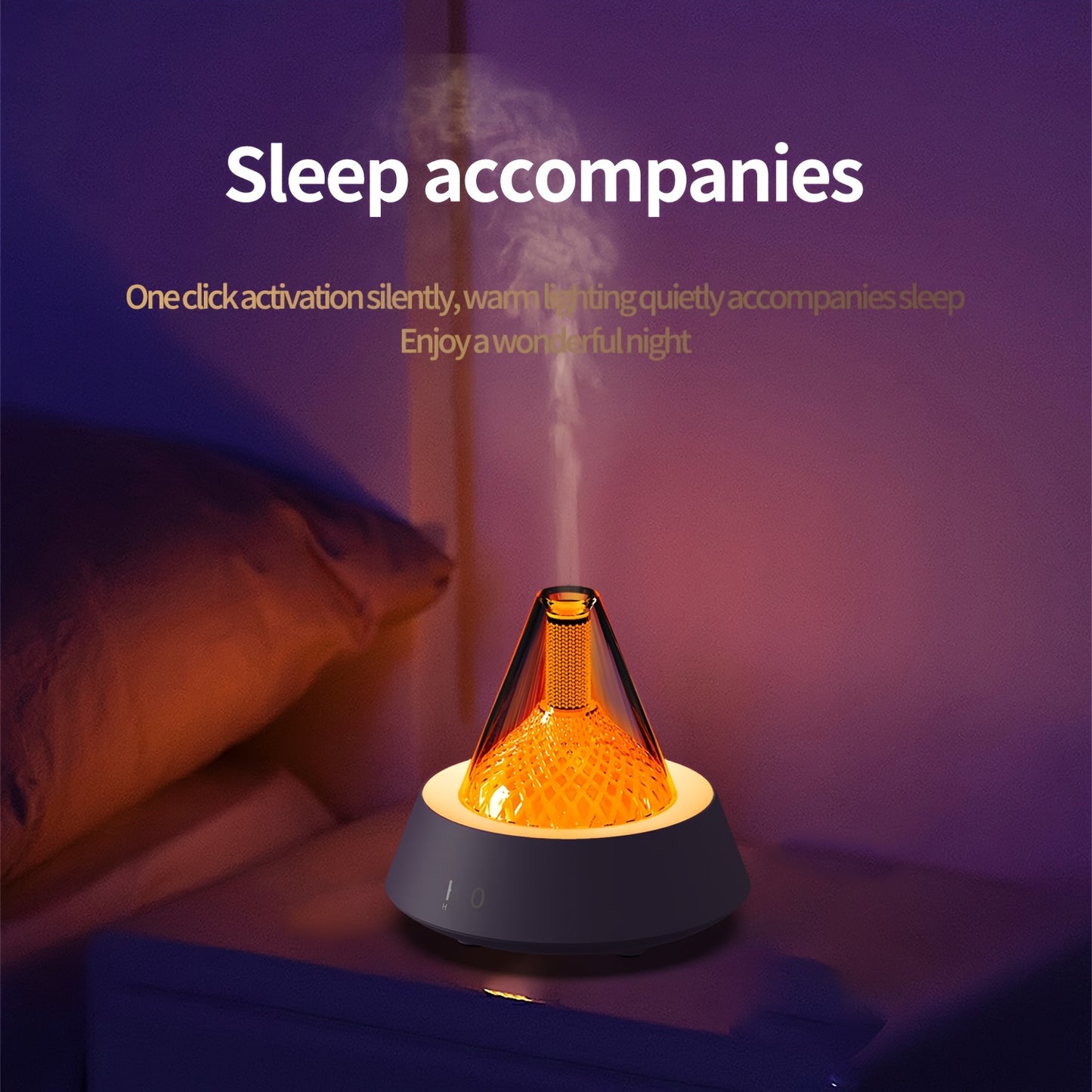 Compact USB-Powered Essential Oil Diffuser with Colorful Gradient Night Light - Auto-Off, Waterless Operation