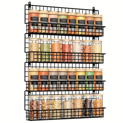 4 Pack Spice Rack Wall Mount