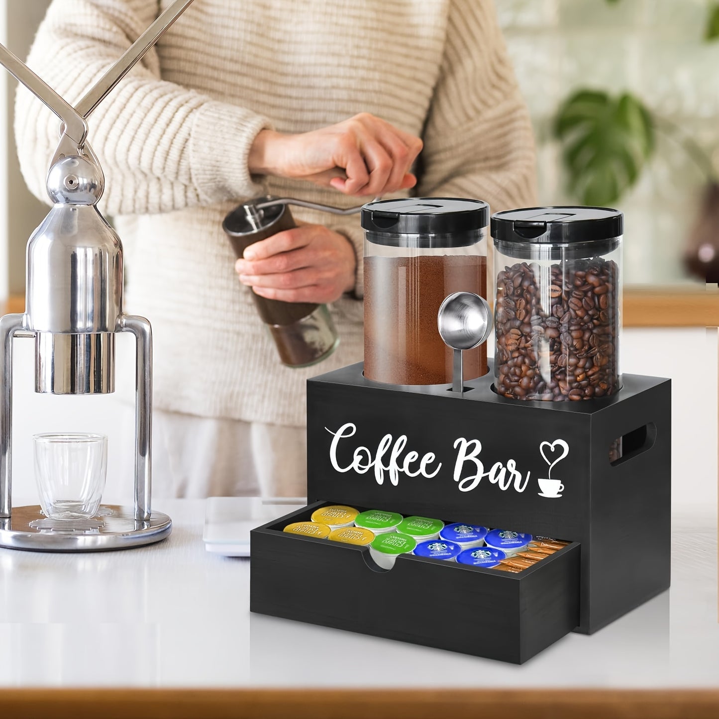 coffee station organizer for coffee bar