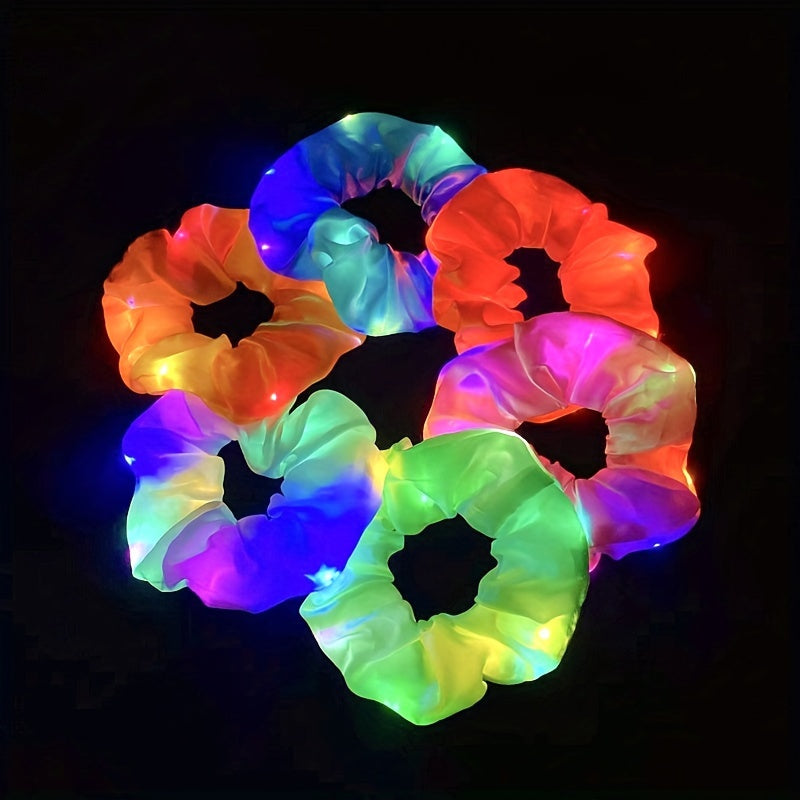 6pcs LED Glow Scrunchies