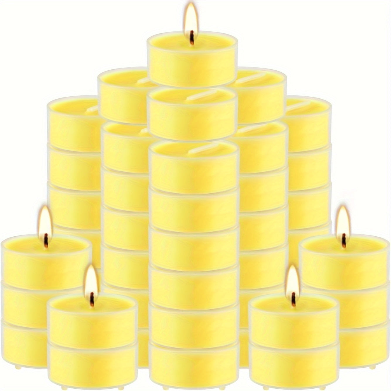 100 3.5-hour Citronella Oil Tea Wax Smoke-free, Drip-free And Long-lasting Soy Wax Candles