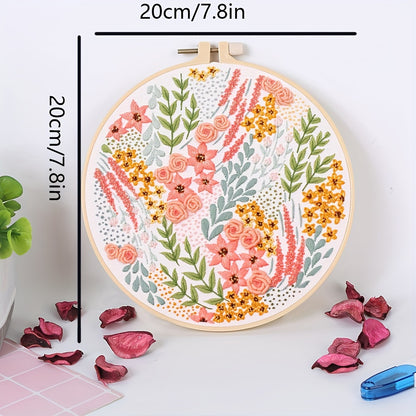 Floral Craft Kit for Beginners - DIY Needlework Set with Easy Instructions