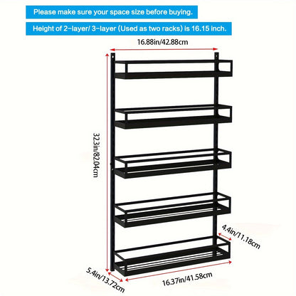 4 Pack Spice Rack Wall Mount