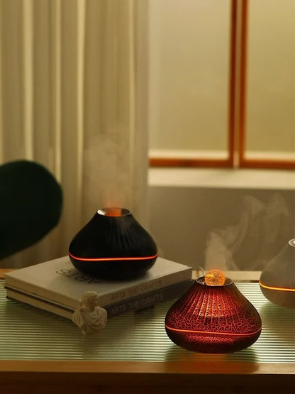 Air Simulation Flame Aromatherapy Volcano Essential Oil Diffuser