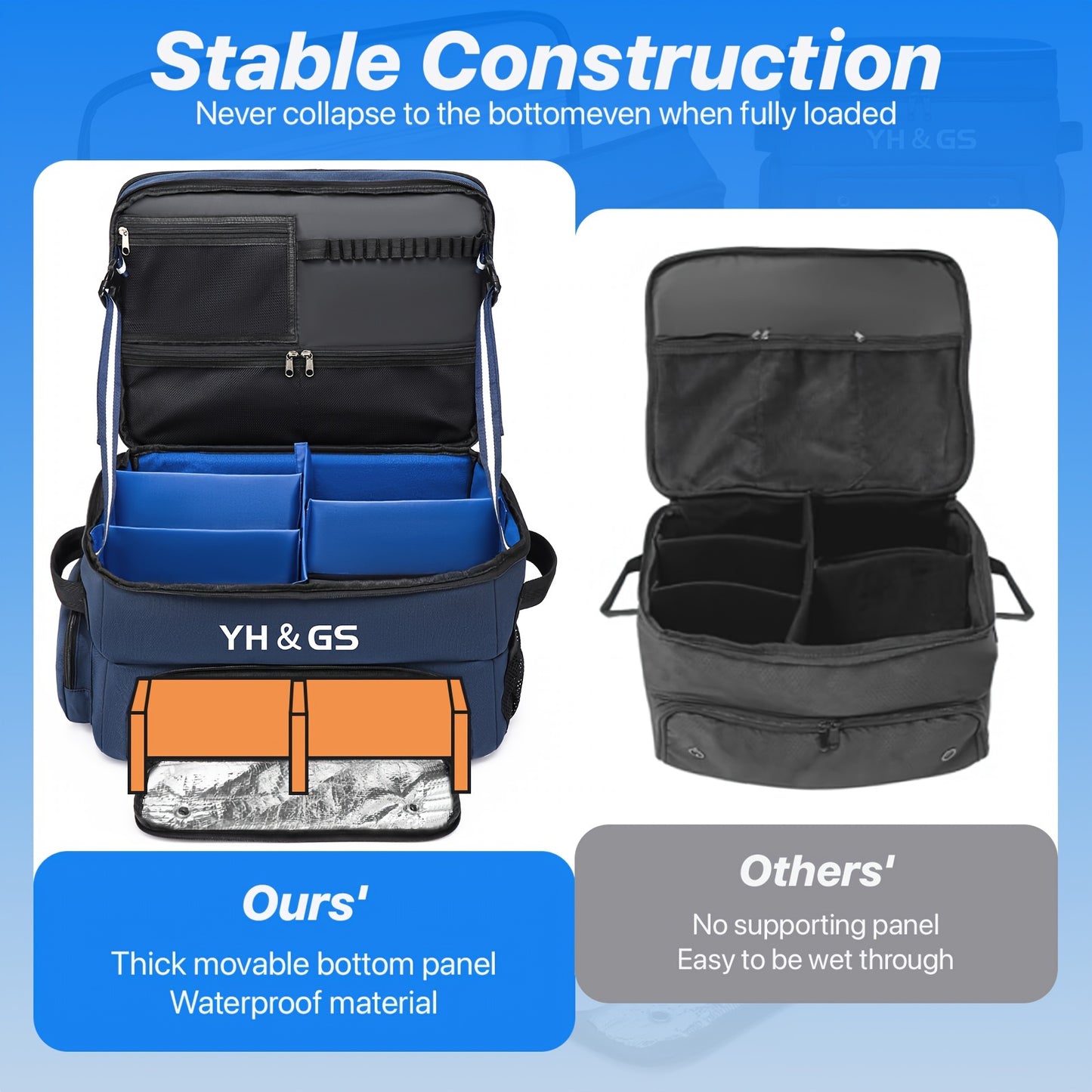 Foldable Golf Luggage Organizer Bag With Shoe Storage