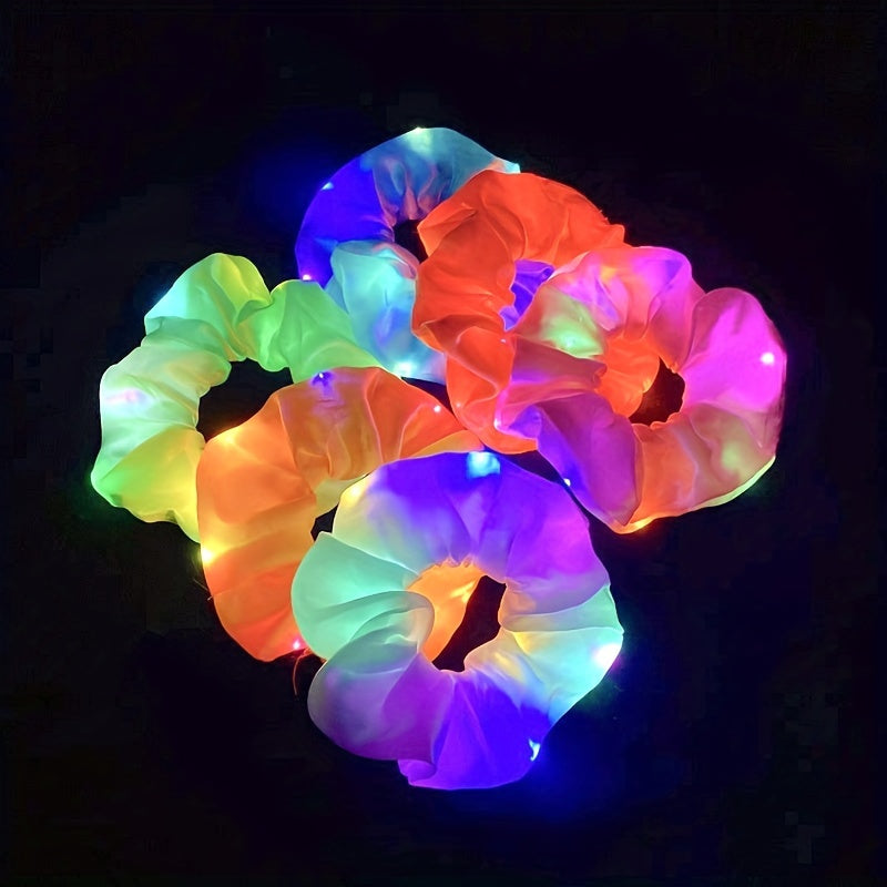 6pcs LED Glow Scrunchies