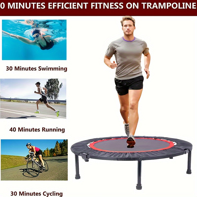 40-inch Adult Fitness Bungee Trampoline, Portable and Quiet Workout Rebounder