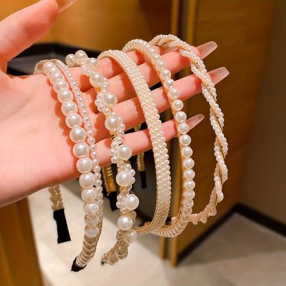 5pcs Girls Cute Faux Pearl Headband