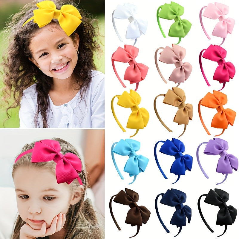 15pcs Bow Girls Headbands