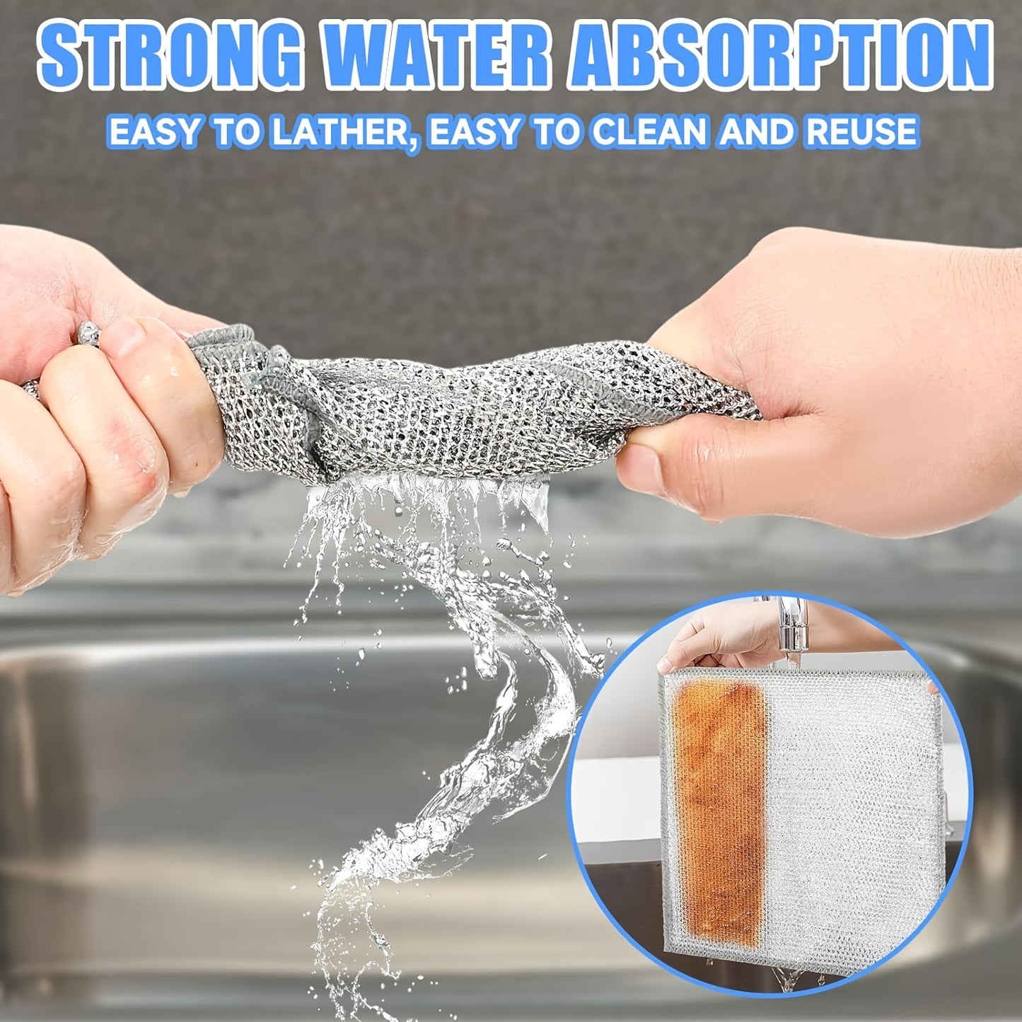 30pcs  Multipurpose Non Scratch Wire Dishcloth