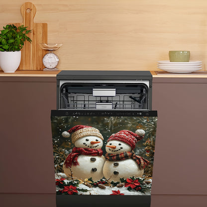 Christmas-Themed Magnetic Dishwasher Door Cover