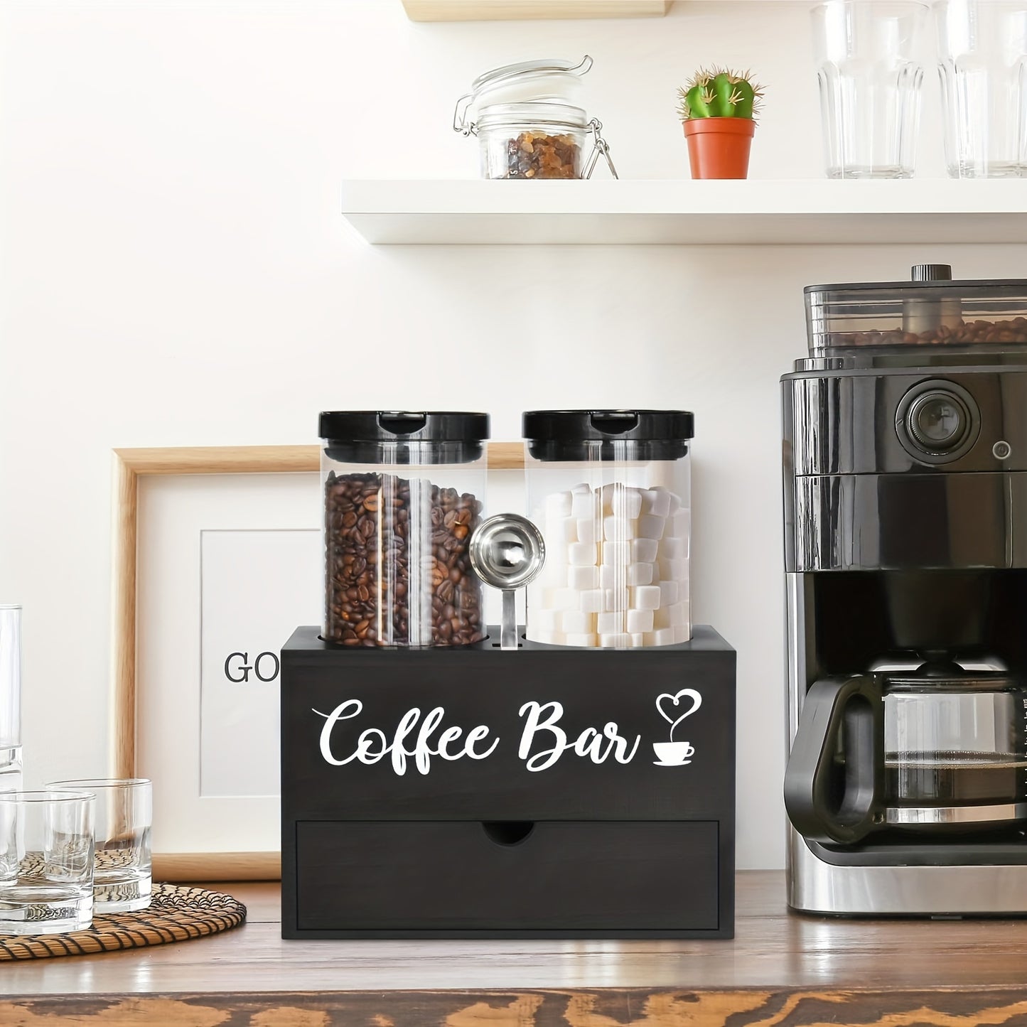 coffee station organizer for coffee bar