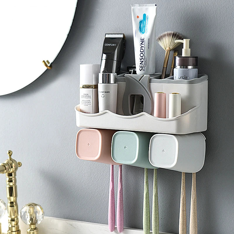 4pcs Multifunctional Toothbrush Holder - Live and Luv