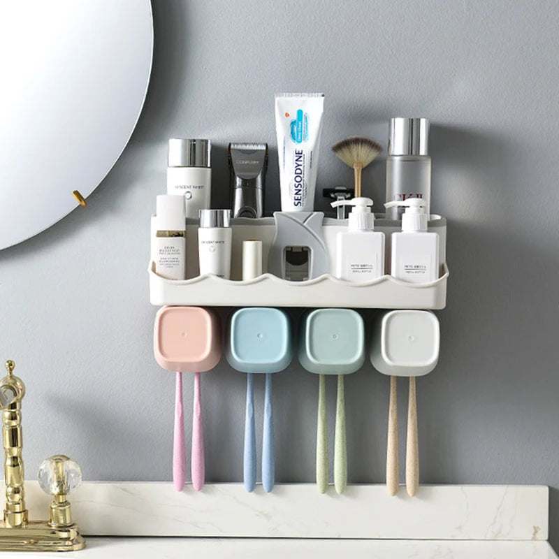 4pcs Multifunctional Toothbrush Holder - Live and Luv