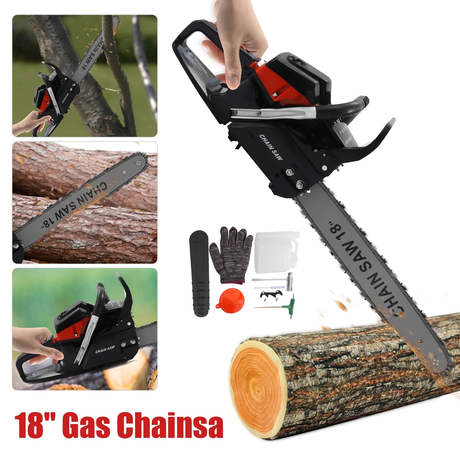 18/20 Inch 58CC Chainsaw Gasoline Powered Engine - Live and Luv