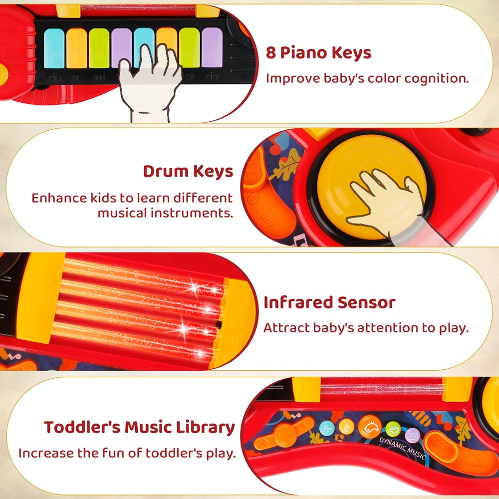 2 In 1 Electric Kids Guitar Toy