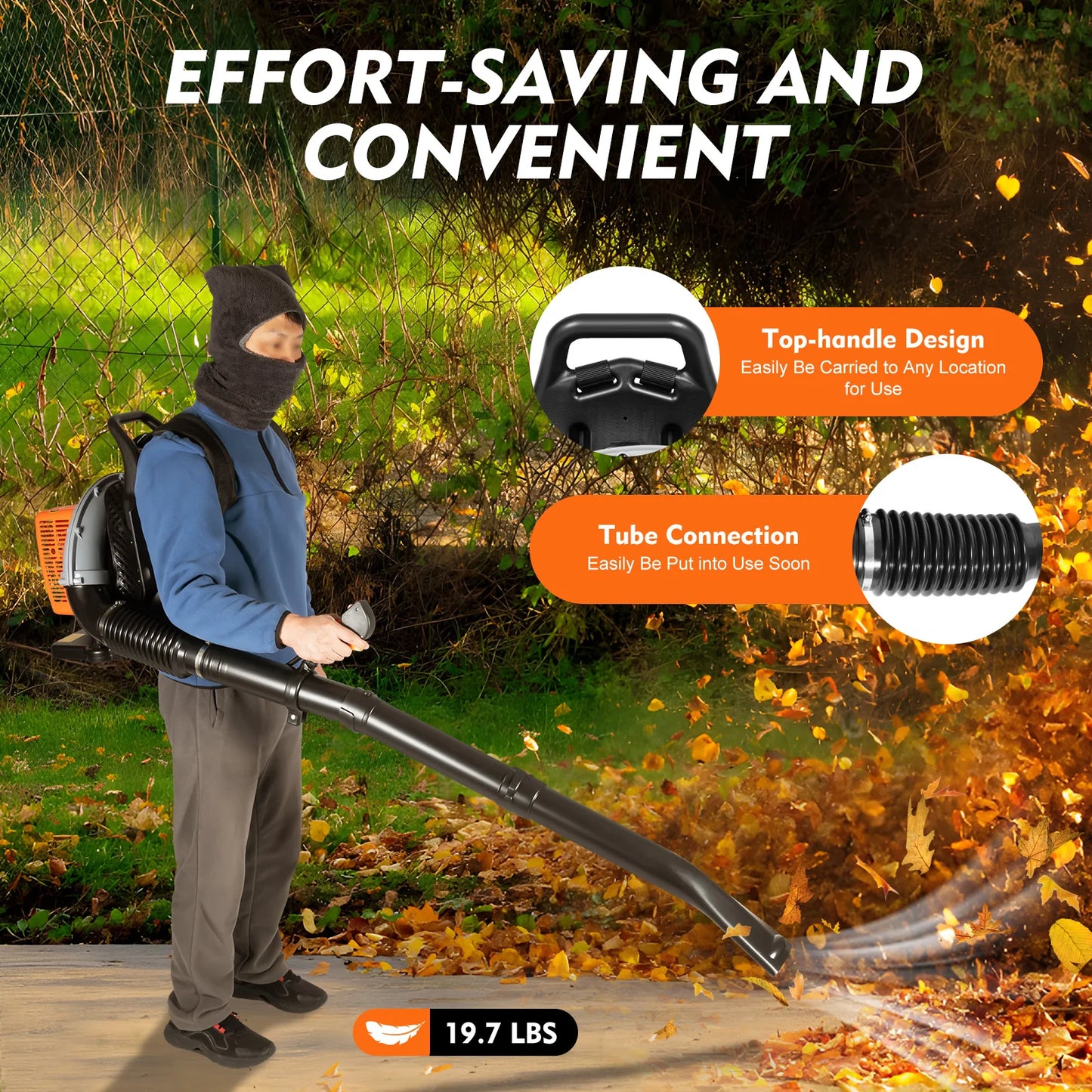 65CC 2 Stroke Petrol Backpack Leaf Blower - Live and Luv