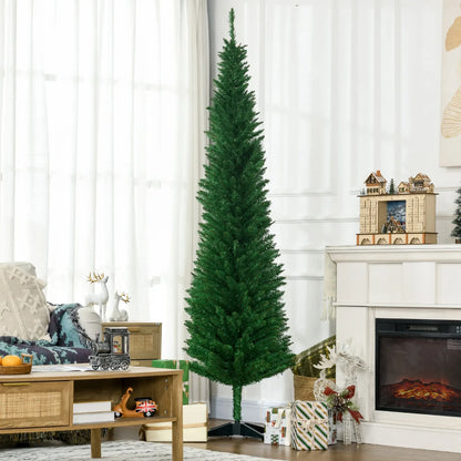 7' Artificial Pencil Christmas Tree - Live and Luv