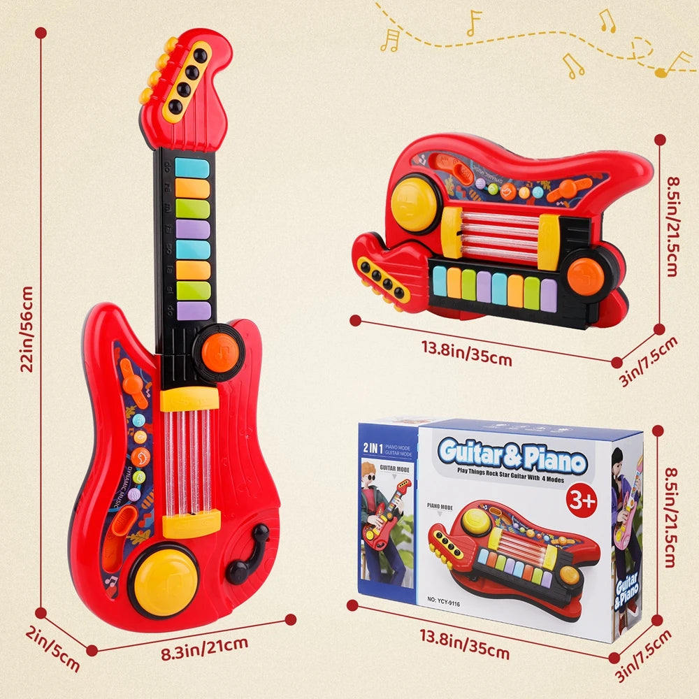 2 In 1 Electric Kids Guitar Toy