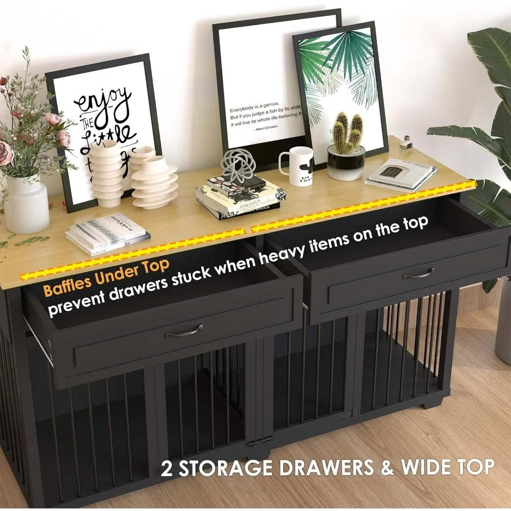 Wooden Kennel with Removable Divider - Live and Luv