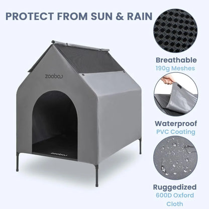 36" Large Dog House Weatherproof 600D PVC House Outdoor Or Indoor - Live and Luv