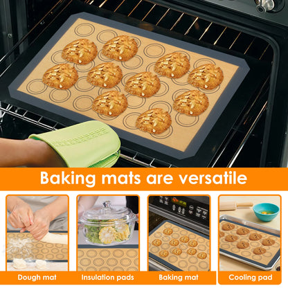 4 to 8Pcs Macaron Baking Mats Non Stick Silicone