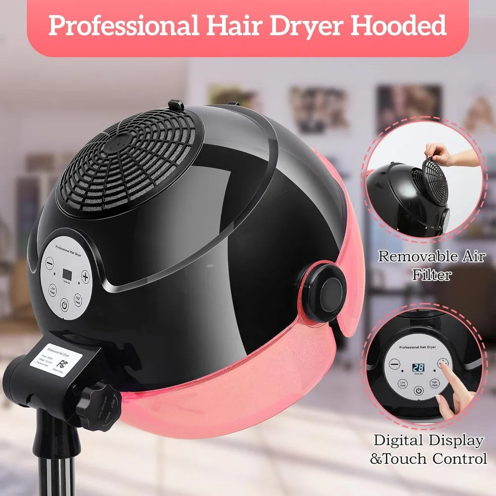 Ionic Hooded Hair Dryer 1500W