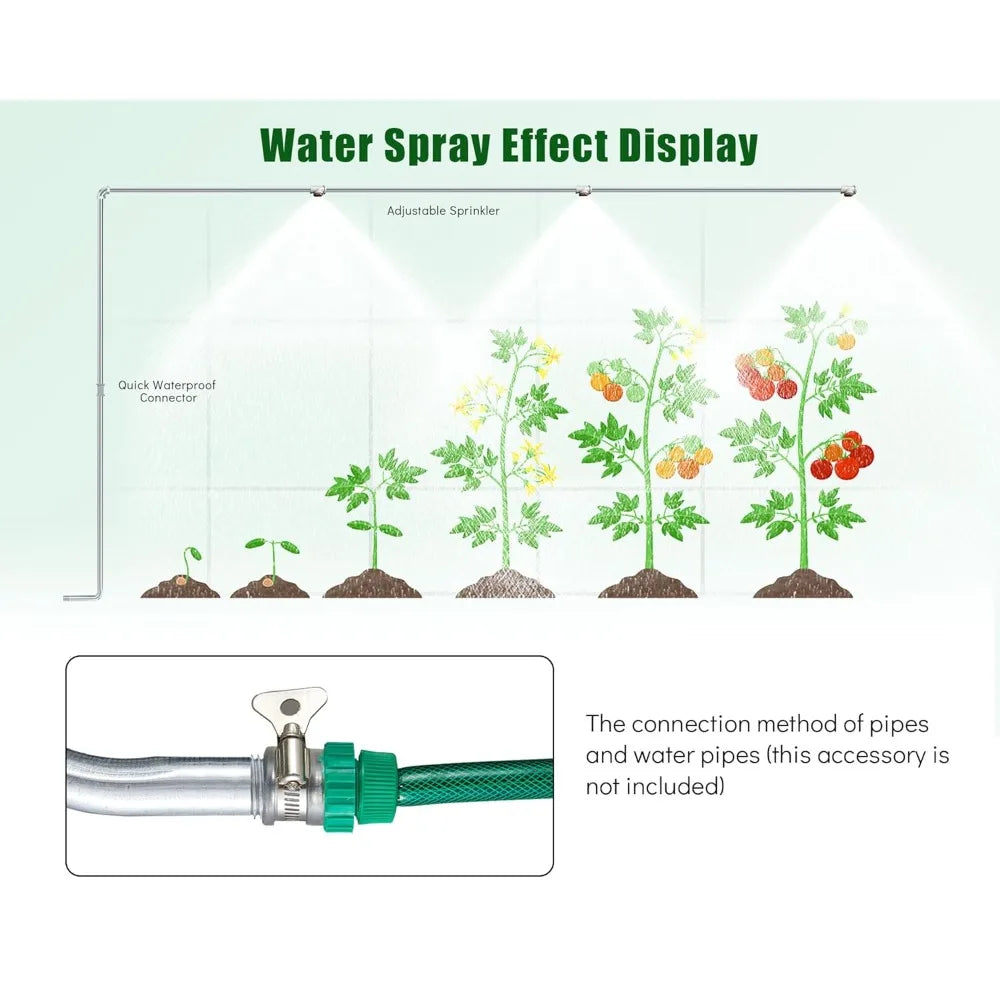 20x10x7ft Large Walk-in Greenhouse with Watering System - Live and Luv