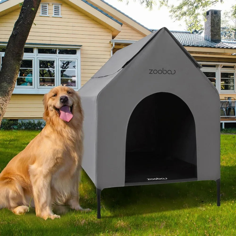 36" Large Dog House Weatherproof 600D PVC House Outdoor Or Indoor - Live and Luv