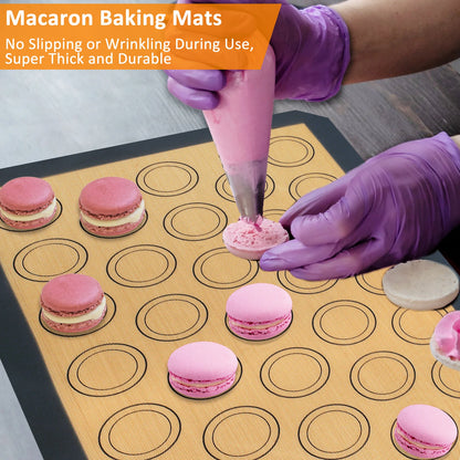 4 to 8Pcs Macaron Baking Mats Non Stick Silicone