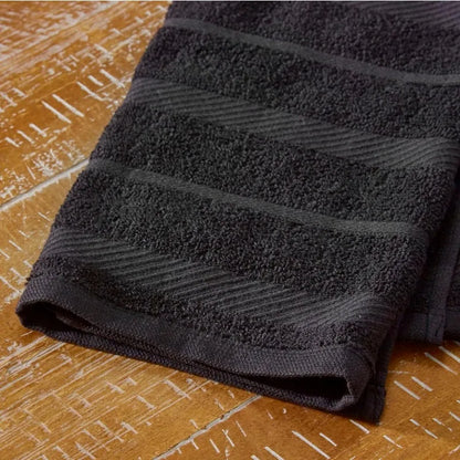 Kitchen Towel 4-Pack Set, Onyx Black/White, 16"x26"