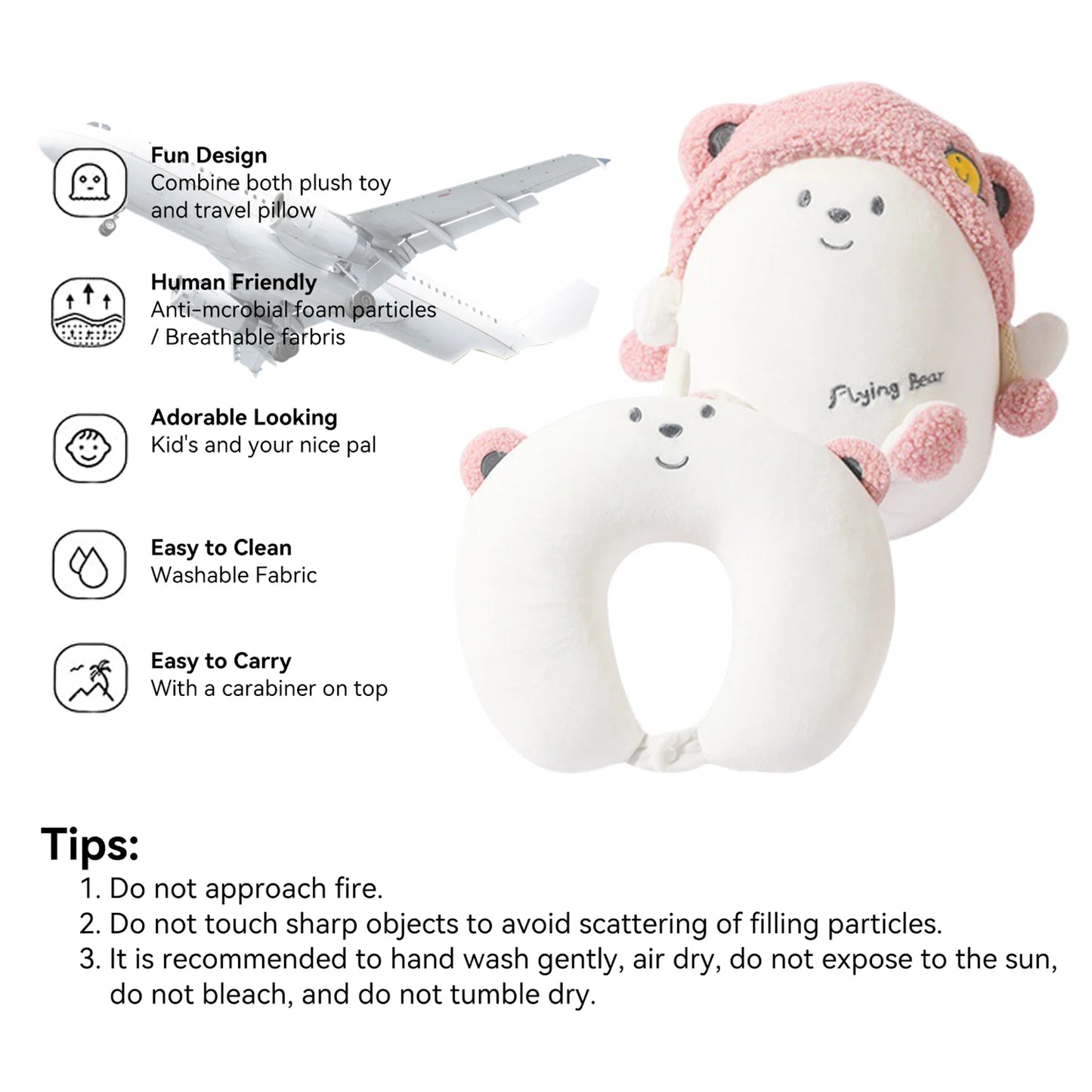 Kid's Travel Pillow 2-in-1