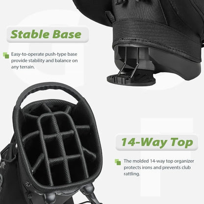 14-Way Lightweight golf bag with stand - Live and Luv