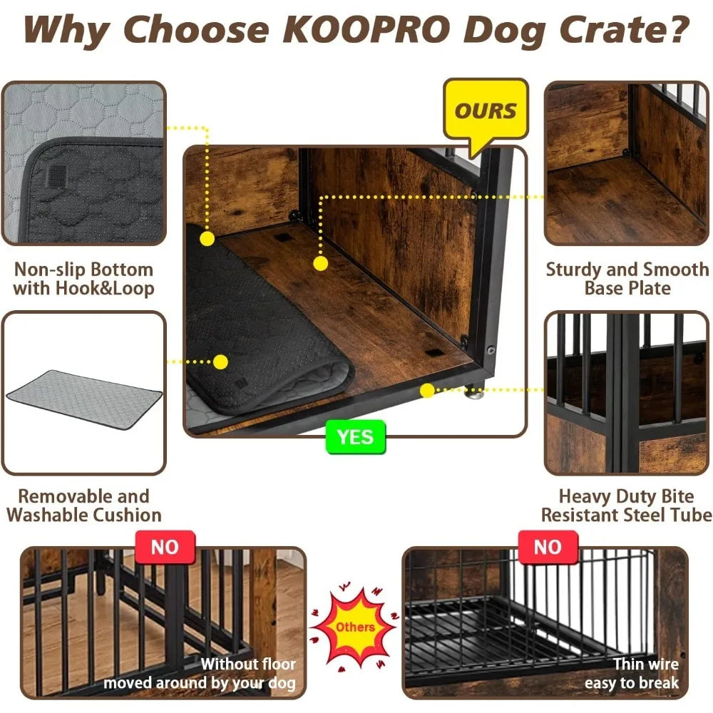 Dog Crate, Kennel with Double Doors - Live and Luv