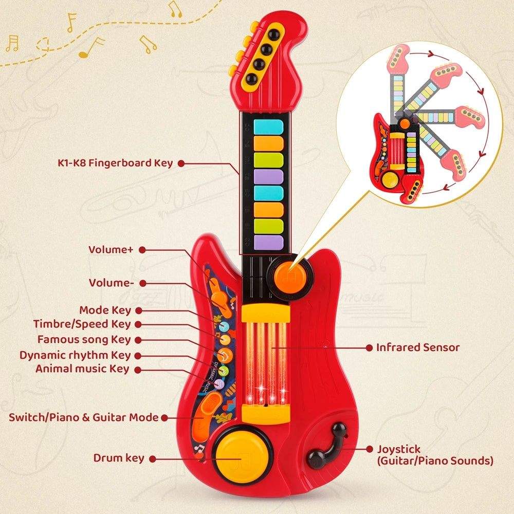 2 In 1 Electric Kids Guitar Toy