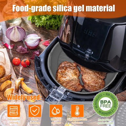 Air Fryer Silicone Liner Pan with Divider