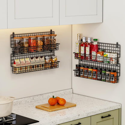 4 Pack Spice Rack Wall Mount