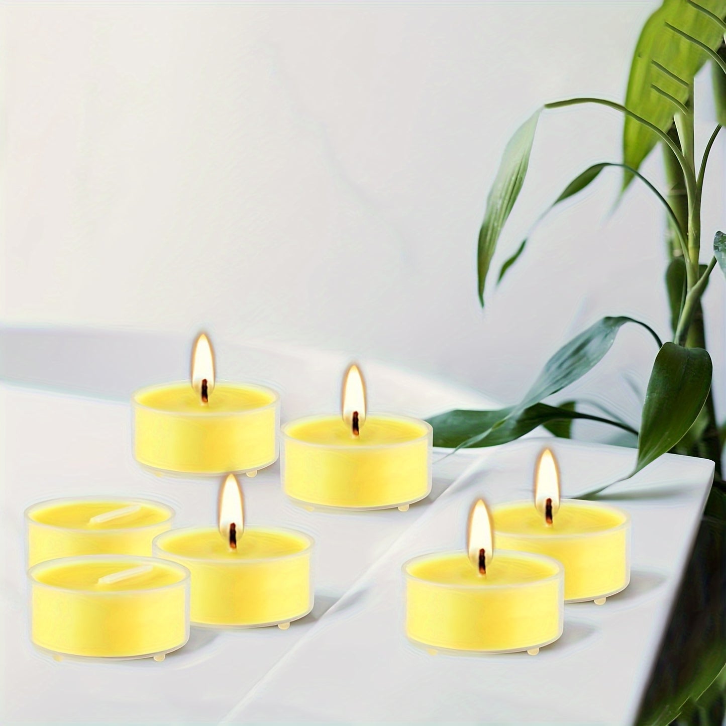 100 3.5-hour Citronella Oil Tea Wax Smoke-free, Drip-free And Long-lasting Soy Wax Candles