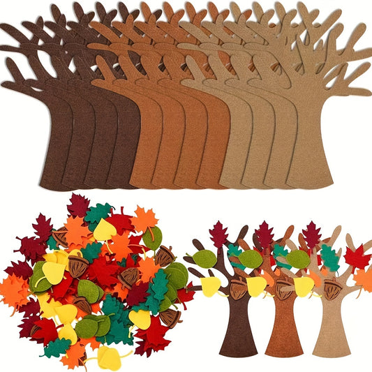 96pcs Autumn Thank You Tree Felt Craft Kit