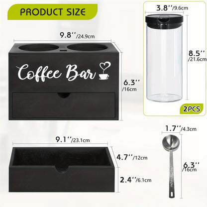 coffee station organizer for coffee bar