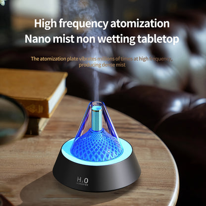 Compact USB-Powered Essential Oil Diffuser with Colorful Gradient Night Light - Auto-Off, Waterless Operation